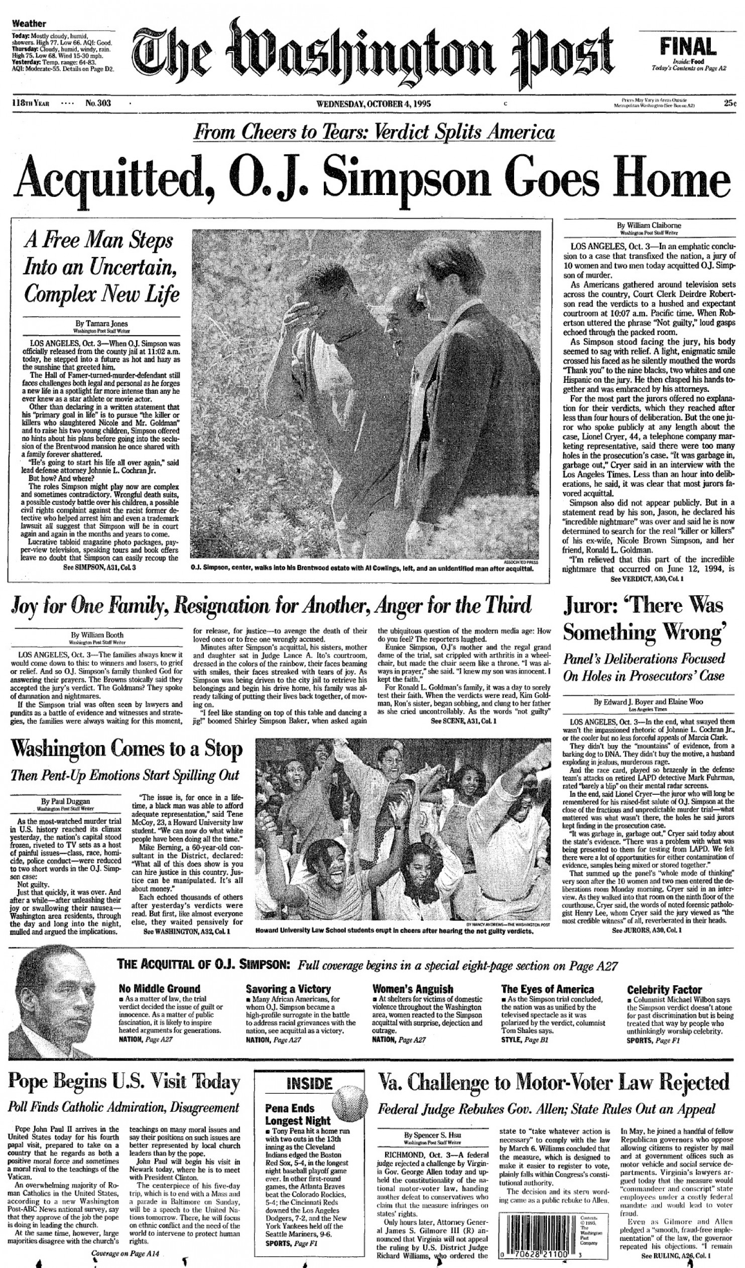 Washington Post - October 4, 1995